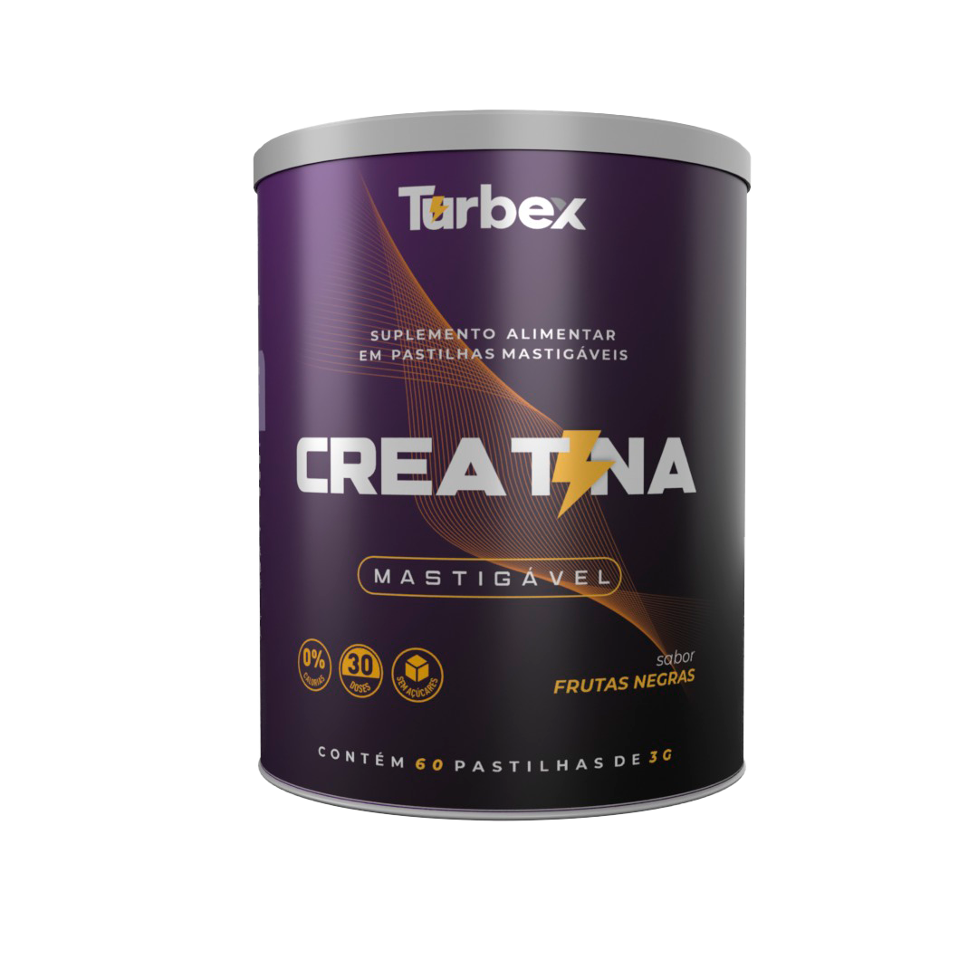 Creatina Mastigável Frutas Negras Frente